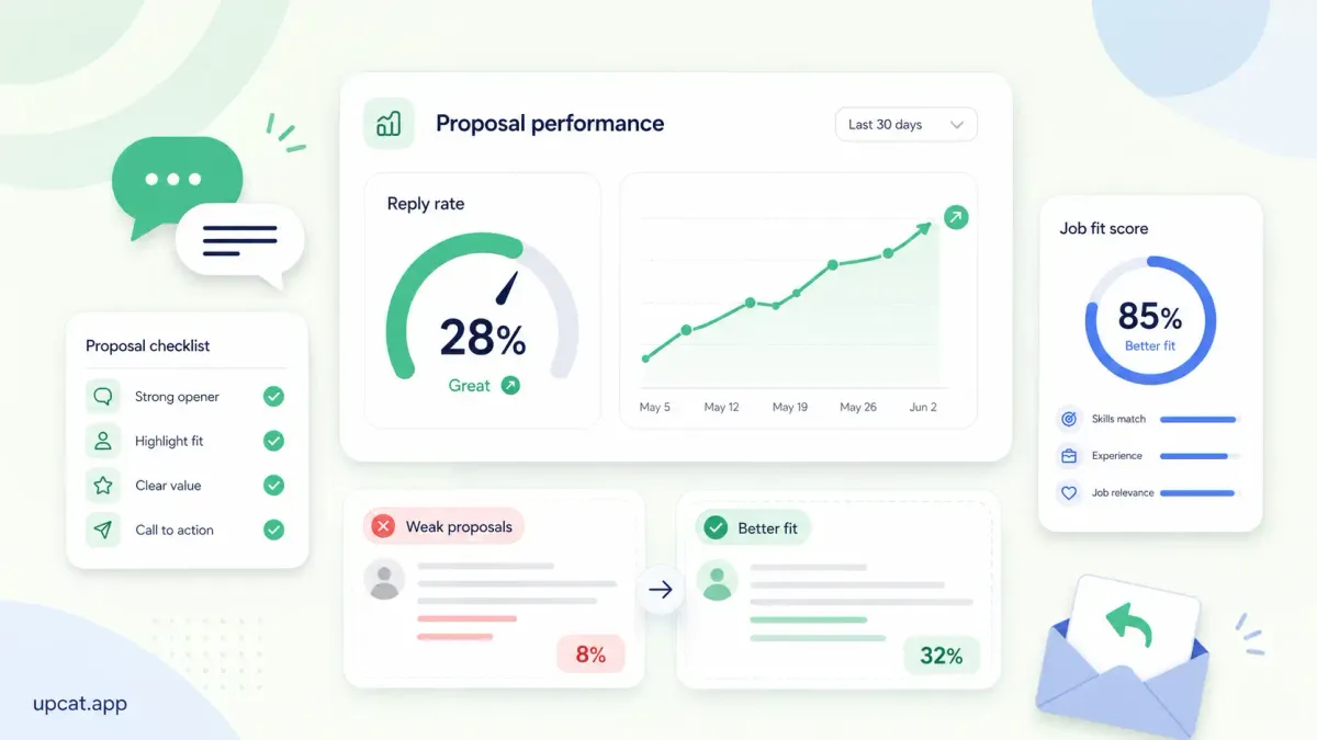 Learn what a good Upwork proposal response rate looks like, why clients do not reply, and how to improve your odds without sending more proposals.